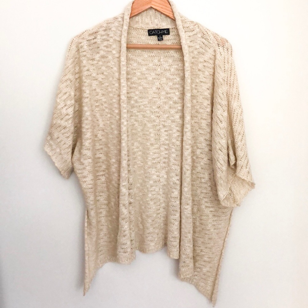 Catch Me Open Cardigan Sweater Shrug Size Small
